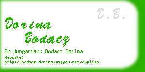 dorina bodacz business card